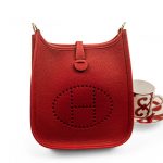 Hermes Evelyne TPM Rouge Piment Clemence Palladium Hardware