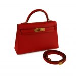 Hermes Mini Kelly Chevre Rouge de Coeur - GB10464M - Global Boutique