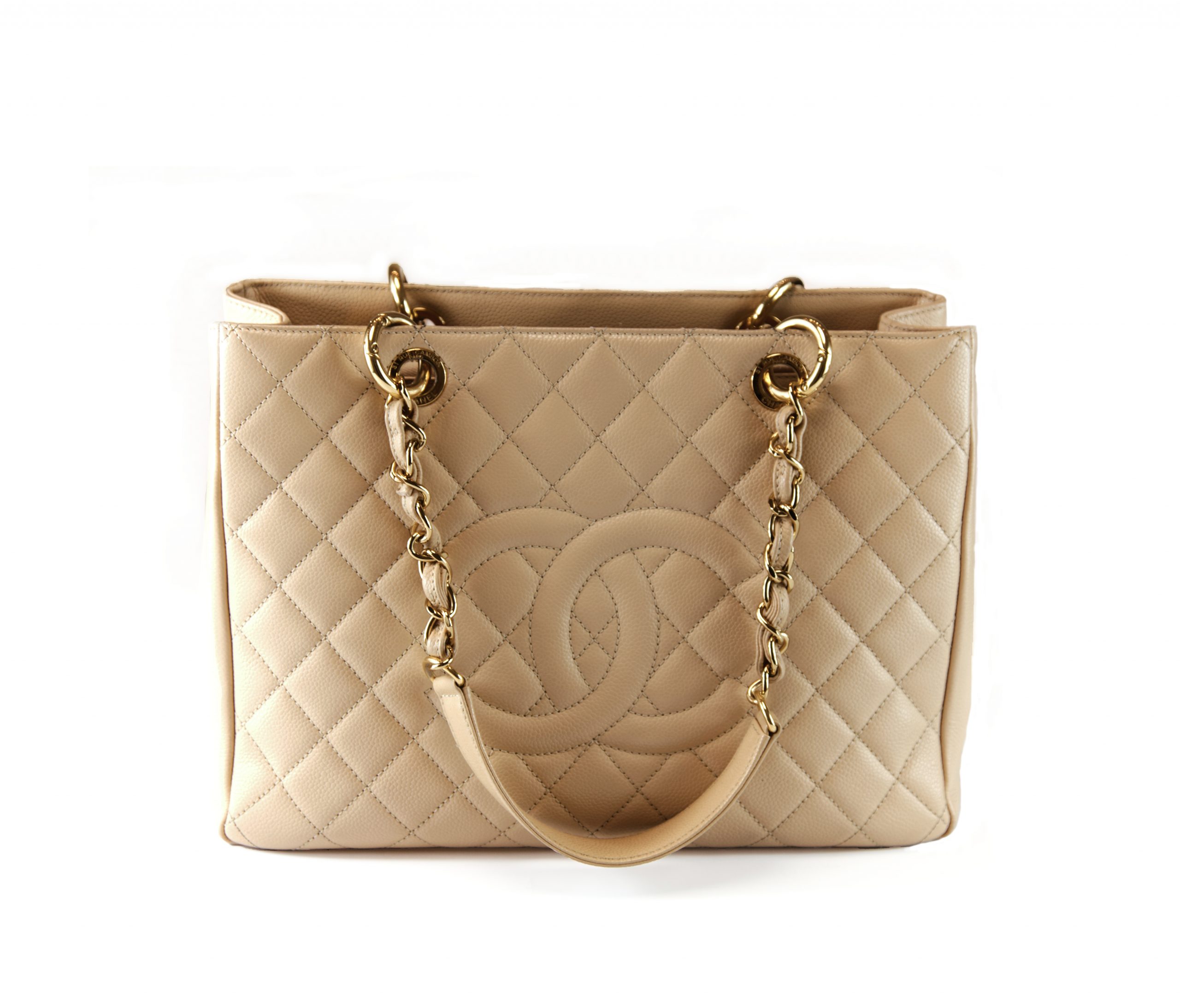 Chanel Shopper Calfskin Light beige GHW  Laulay Luxury