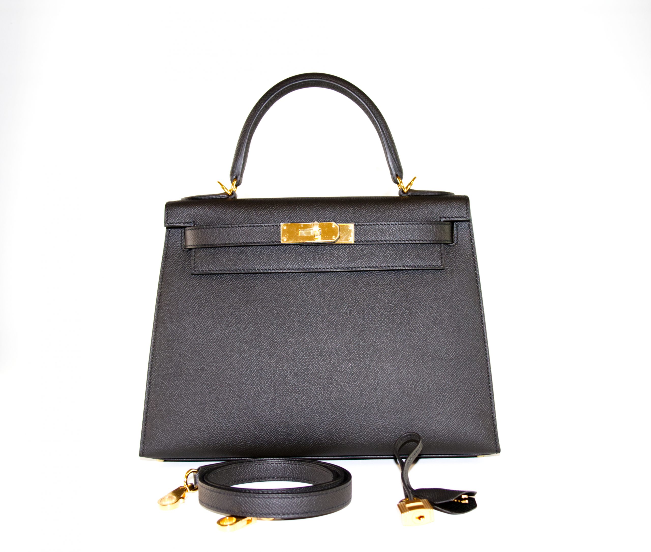 Hermès Kelly 28 Sellier Bag Noir Epsom