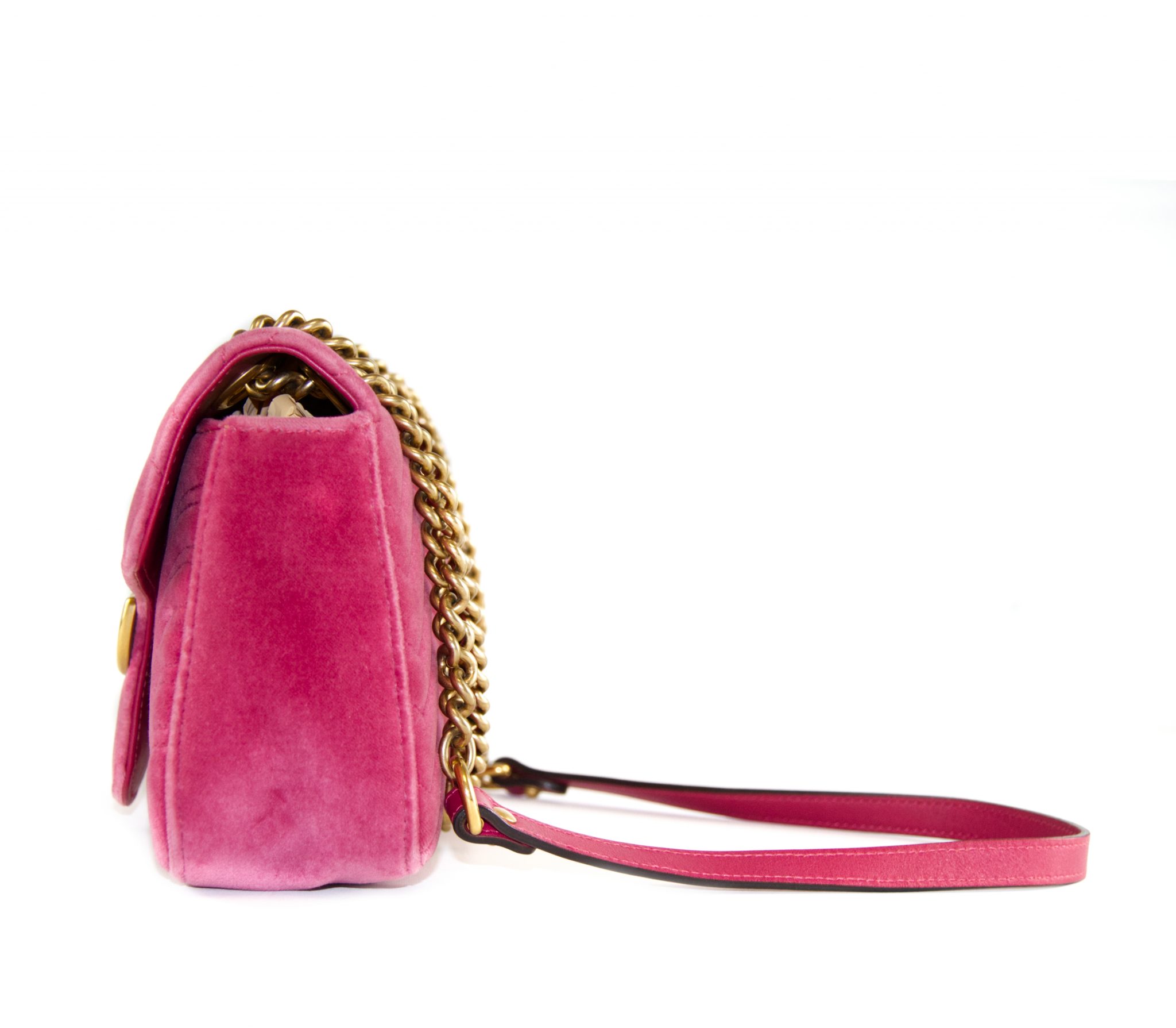 Gucci Pink Velvet Handbag