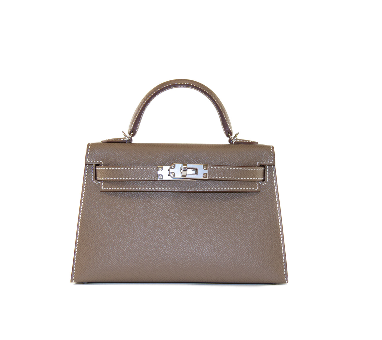 Hermès Kelly Sellier Mini II Epsom Etoupe PHW. Price upon request - Handbag  Spa & Shop
