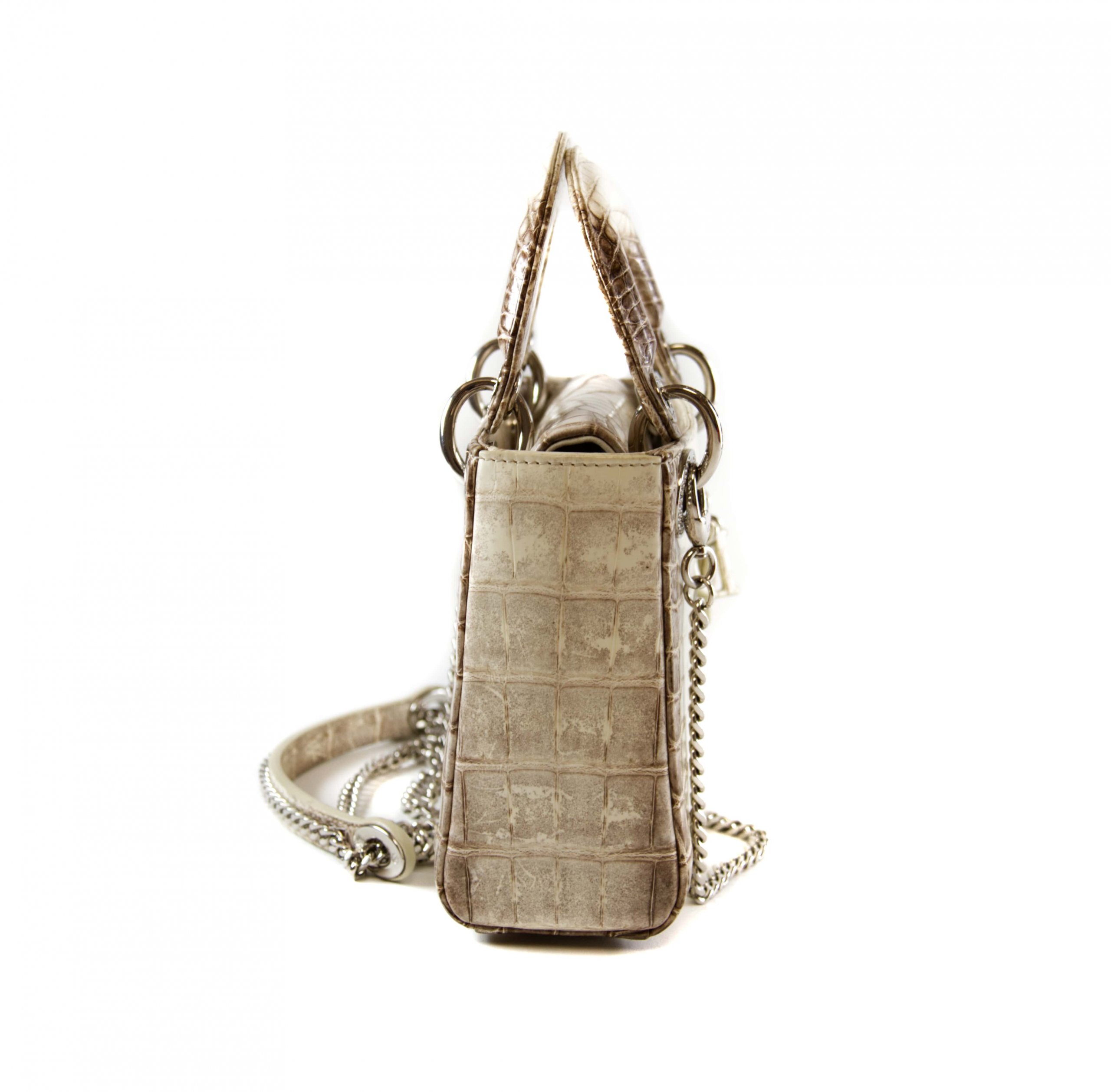 Christian Dior Himalayan Crocodile Lady Dior Mini Handbag at