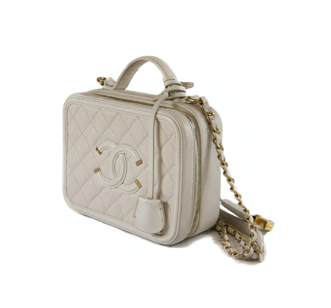 CHANEL Vanity Case white - Handbag Spa & Shop