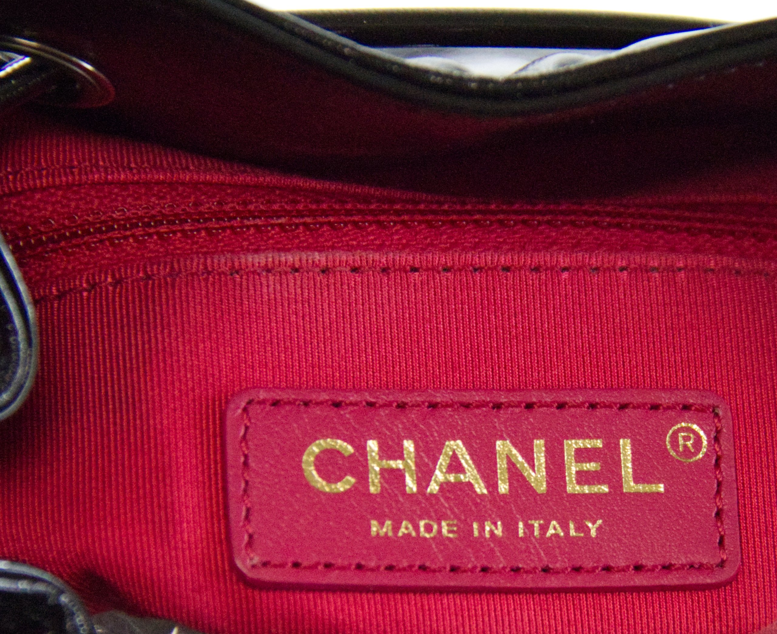 Chanel Bucket bag label