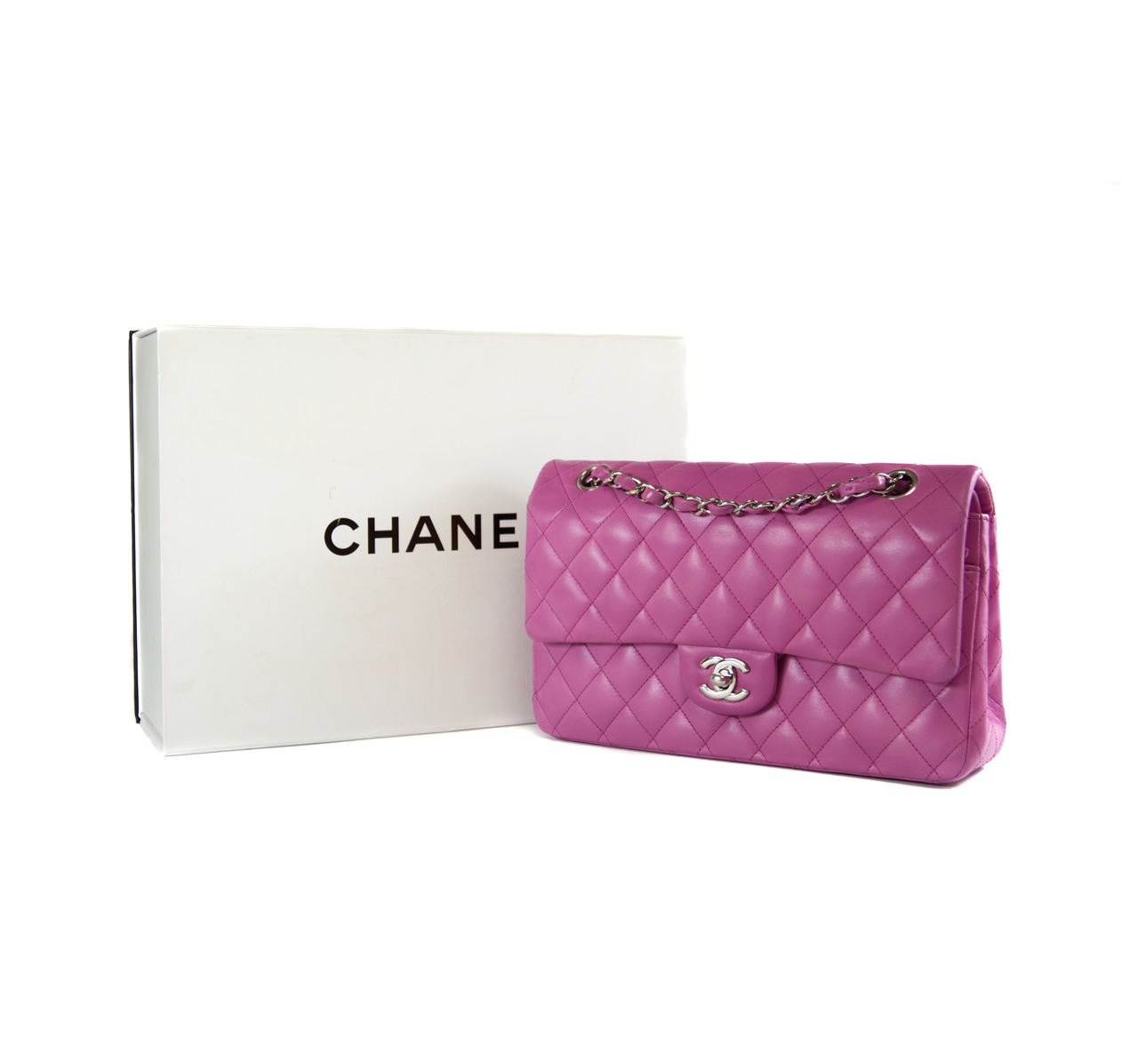 Chanel Classic Double Flap Purple set