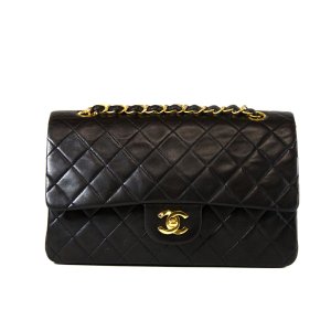 Chanel Medium Classic DF black front