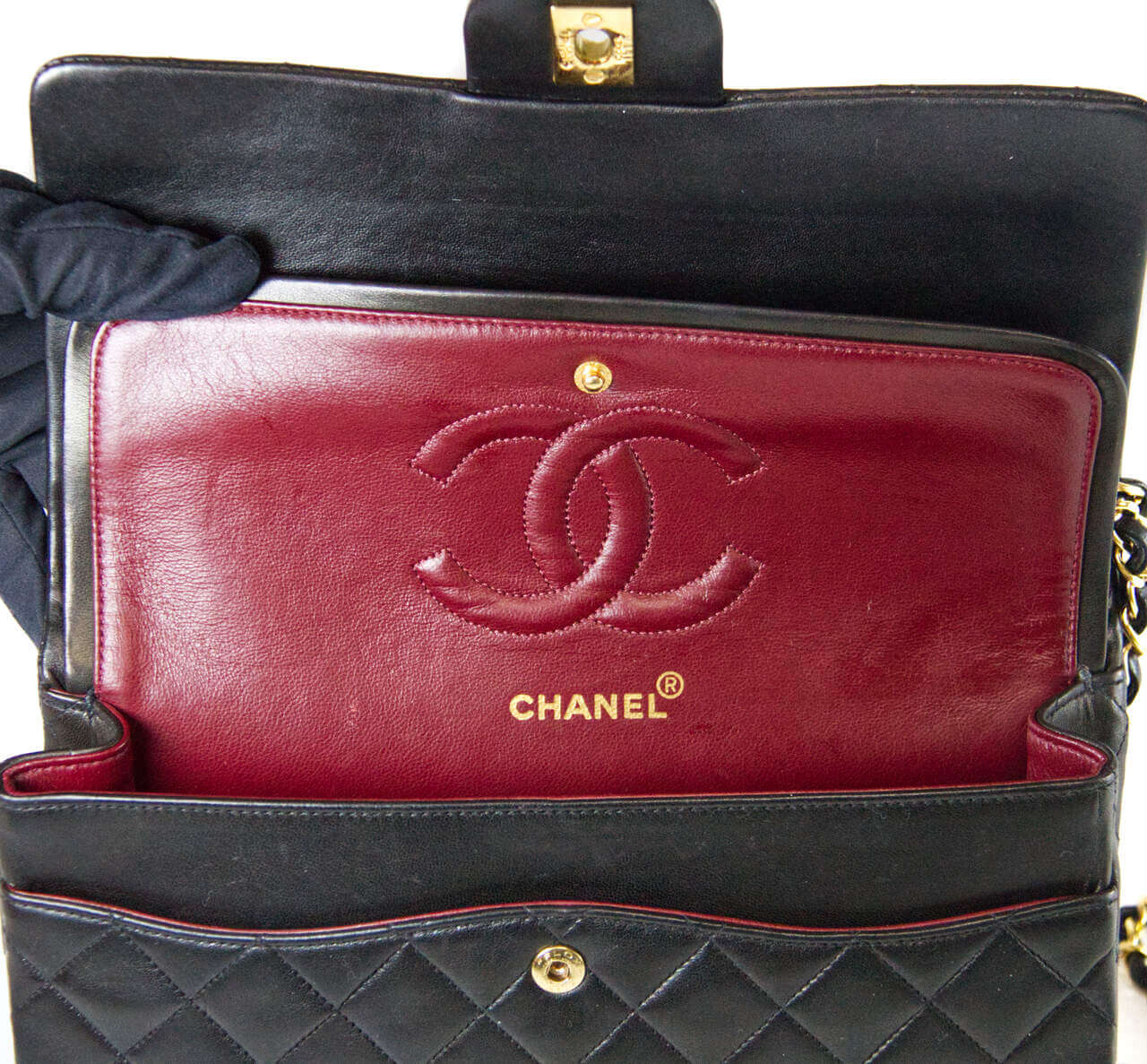 Chanel Medium Classic DF black inside